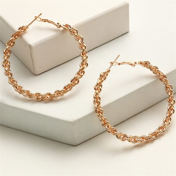 18K Gold-Plated Twine Hoop Earrings Online