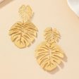 18K Gold-Plated Plantain Leaf Drop Earrings Online Sale