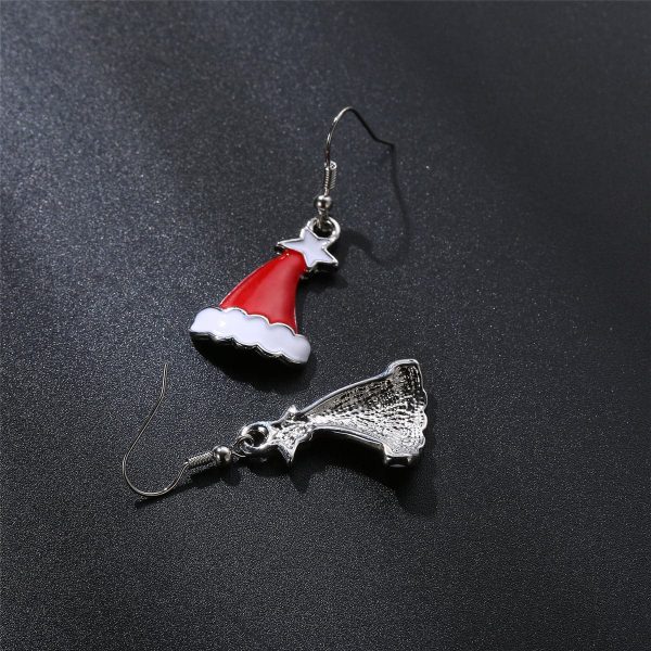 Silver-Plated Hat Drop Earrings For Sale