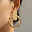 18K Gold-Plated Tube Circle Drop Hoop Earrings Online