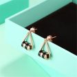 Black Acrylic & 18K Rose Gold-Plated Triangle Stud Earrings Online Sale