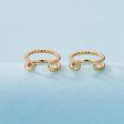 18K Gold-Plated Half Twine Layered Ear Cuffs Hot on Sale