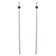 Black Acrylic & 18K Rose Gold-Plated Long Tassel Drop Earrings Fashion