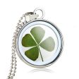 Silver-Plated Clover Pendant Necklace Online Sale