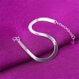 Silver-Plated Snake Chain Anklet on Sale