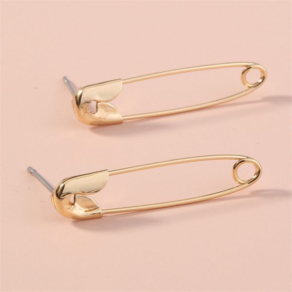 18K Gold-Plated Pin Drop Earrings Online Hot Sale