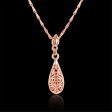 18K Rose Gold-Plated Filigree Teardrop Pendant Necklace Sale