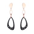 Black Acrylic & 18K Rose Gold-Plated Star Triangle Drop Earrings Cheap