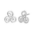 Silver-Plated Open Swirls Stud Earrings Online