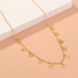 18K Gold-Plated Open Flower Station Necklace For Discount