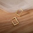 18K Gold-Plated Square Huggie Earrings Hot on Sale