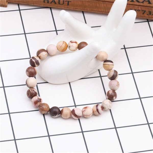 Zebra Jasper Beaded Stretch Bracelet Sale