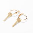 18K Gold-Plated  Love  Key Drop Earrings Hot on Sale