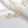 18K Gold-Plated Rose Stud Earrings Fashion