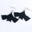 Black Acrylic & Silver-Plated Bat Drop Earrings Hot on Sale