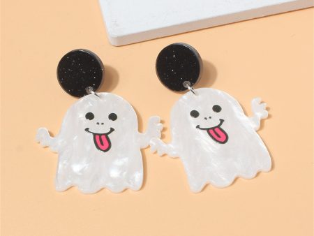 Black & White Ghost Drop Earrings Online Sale