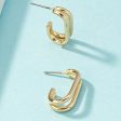 18K Gold-Plated Oval Huggie Earrings Fashion