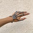 Black Corpse Hand Five-Finger Ring Stretch Bracelet For Cheap