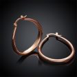 18K Rose Gold-Plated Ellipse Hoop Earrings For Discount