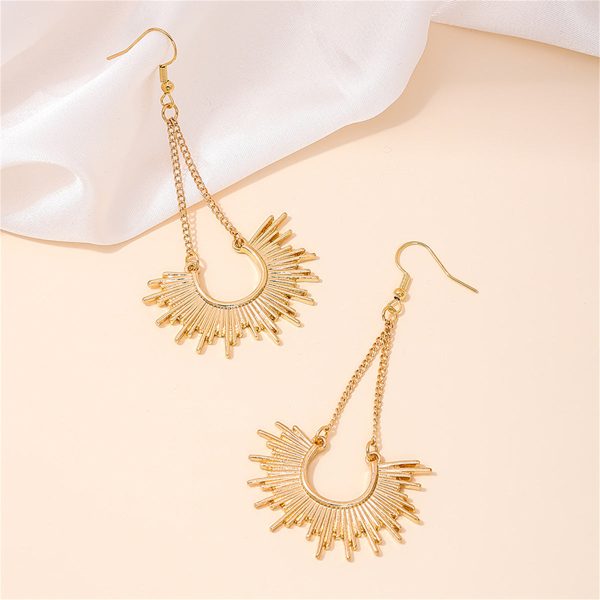 18K Gold-Plated Sunburst Drop Earrings Online now