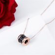 Black Ceramic & 18K Rose Gold-Plated Coil Pendant Necklace Hot on Sale