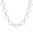 Silver-Plated Open Heart Chain Choker Necklace Online