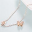 18K Rose Gold-Plated 3-D Butterfly Pendant Necklace Online Sale