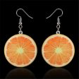 Acrylic & Silver-Plated Orange Slice Drop Earrings Fashion