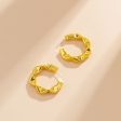 18K Gold-Plated Textured Huggie Earrings Supply