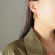 18K Gold-Plated U-Shape Hoop Earrings Fashion