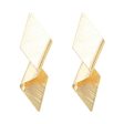 18K Gold-Plated Twisted Sequin Stud Earrings Cheap