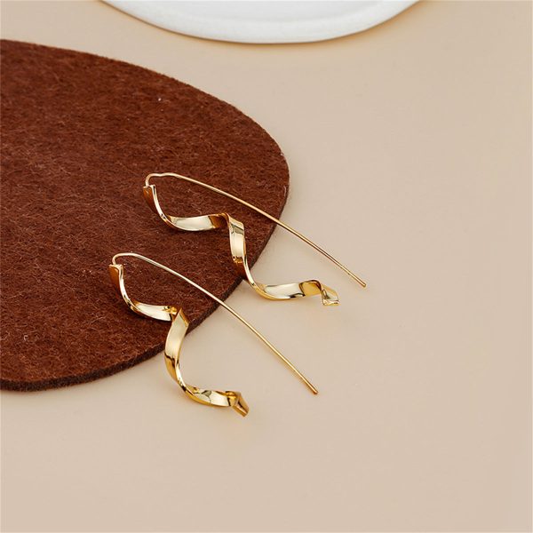 18K Gold-Plated Twisted Threader Earrings Online Hot Sale