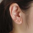 18K Gold-Plated Stethoscope Stud Earrings Online Hot Sale