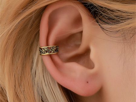 18K Gold-Plated Floral Filigree Ear Cuff Discount