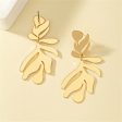 18K Gold-Plated Palm Frond Drop Earrings Online Hot Sale