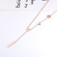 18K Rose Gold-Plated  Love  Lariat Necklace on Sale