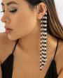 Black & White Howlite Tassel Ear Cuff For Discount