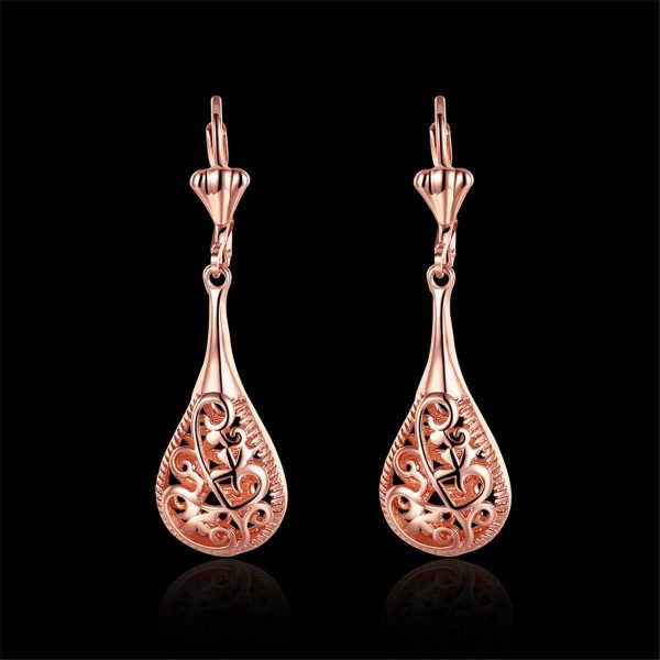 18K Rose Gold-Plated Long Drop Earrings Online Hot Sale