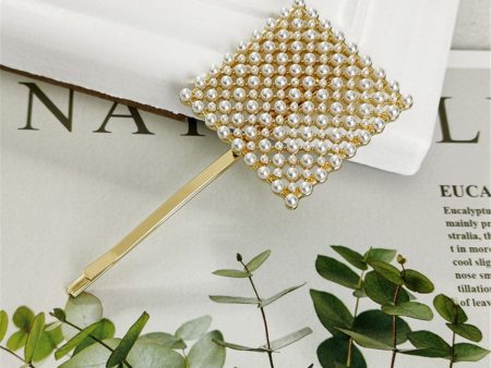 Pearl & 18K Gold-Plated Broom Hair Clip Fashion