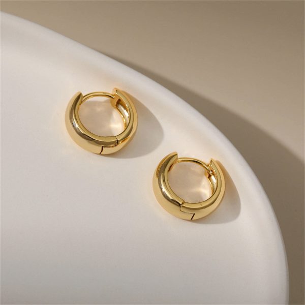 18K Gold-Plated Huggie Earrings Fashion