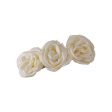 Silver-Plated & White Cloth Rose Hair Clip Discount