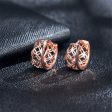 18K Rose Gold-Plated Openwork Huggie Earrings Supply