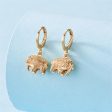 18K Gold-Plated Elephant Charm Huggie Earrings Supply