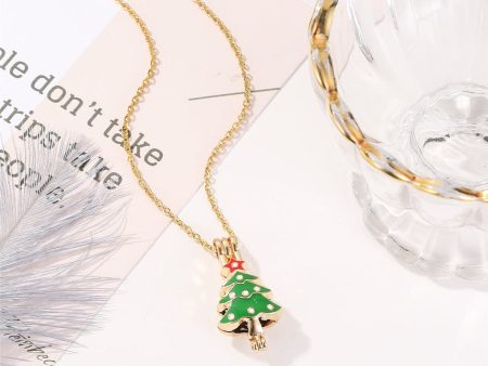 18K Rose Gold-Plated & Green Tree Pendant Necklace Cheap