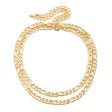 18K Gold-Plated Figaro Necklace - Set Of 2 Cheap