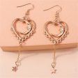 18K Rose Gold-Plated Moon Heart Star Drop Earrings Online Hot Sale