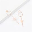 18K Rose Gold-Plated Star Magic Wand Drop Earrings Fashion