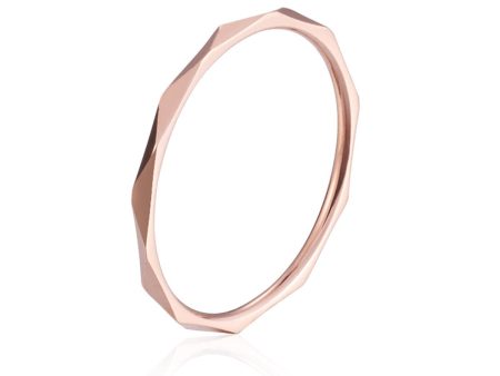 18K Rose Gold-Plated Cut Band Online Sale