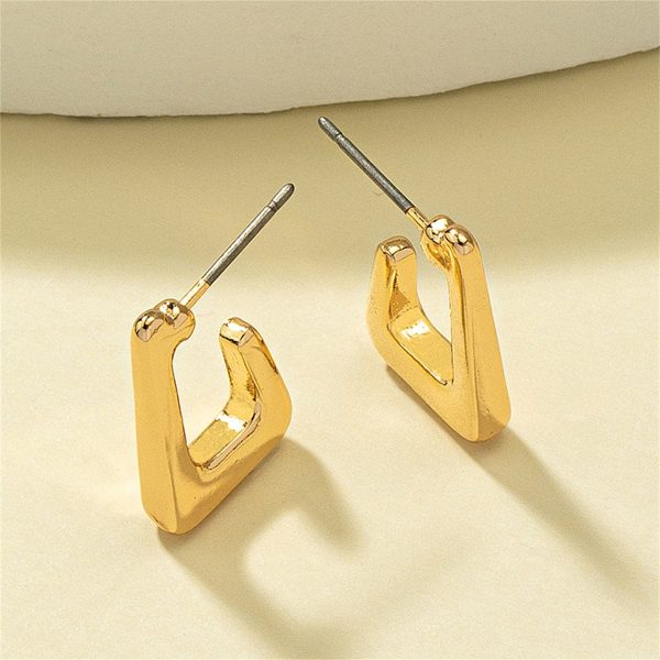 18K Gold-Plated G-Shape Huggie Earrings Hot on Sale