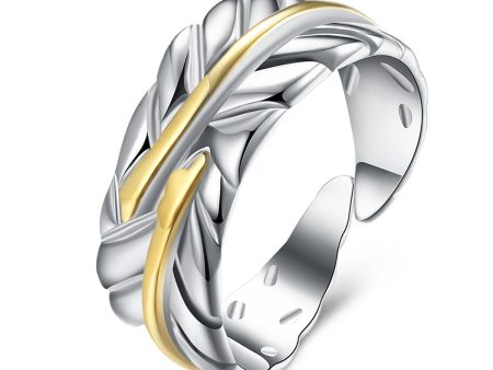 Silver-Plated & 18K Gold-Plated Wing Open Ring Online